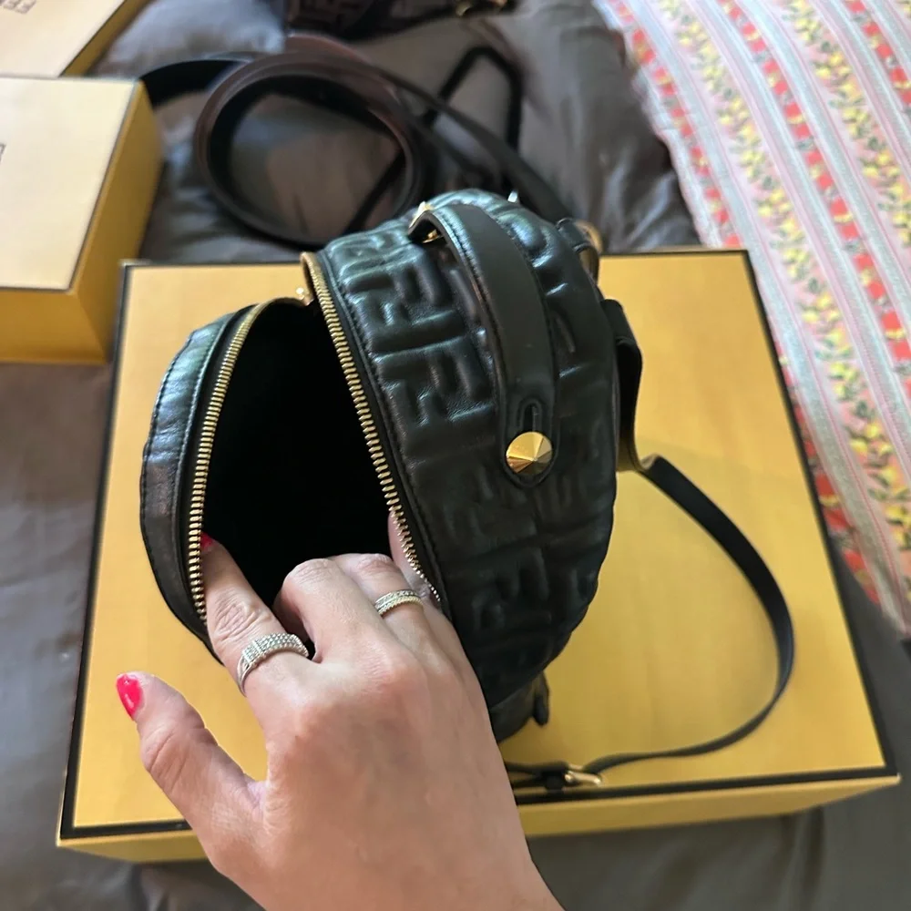 FF Quilted Mini Leather Backpack